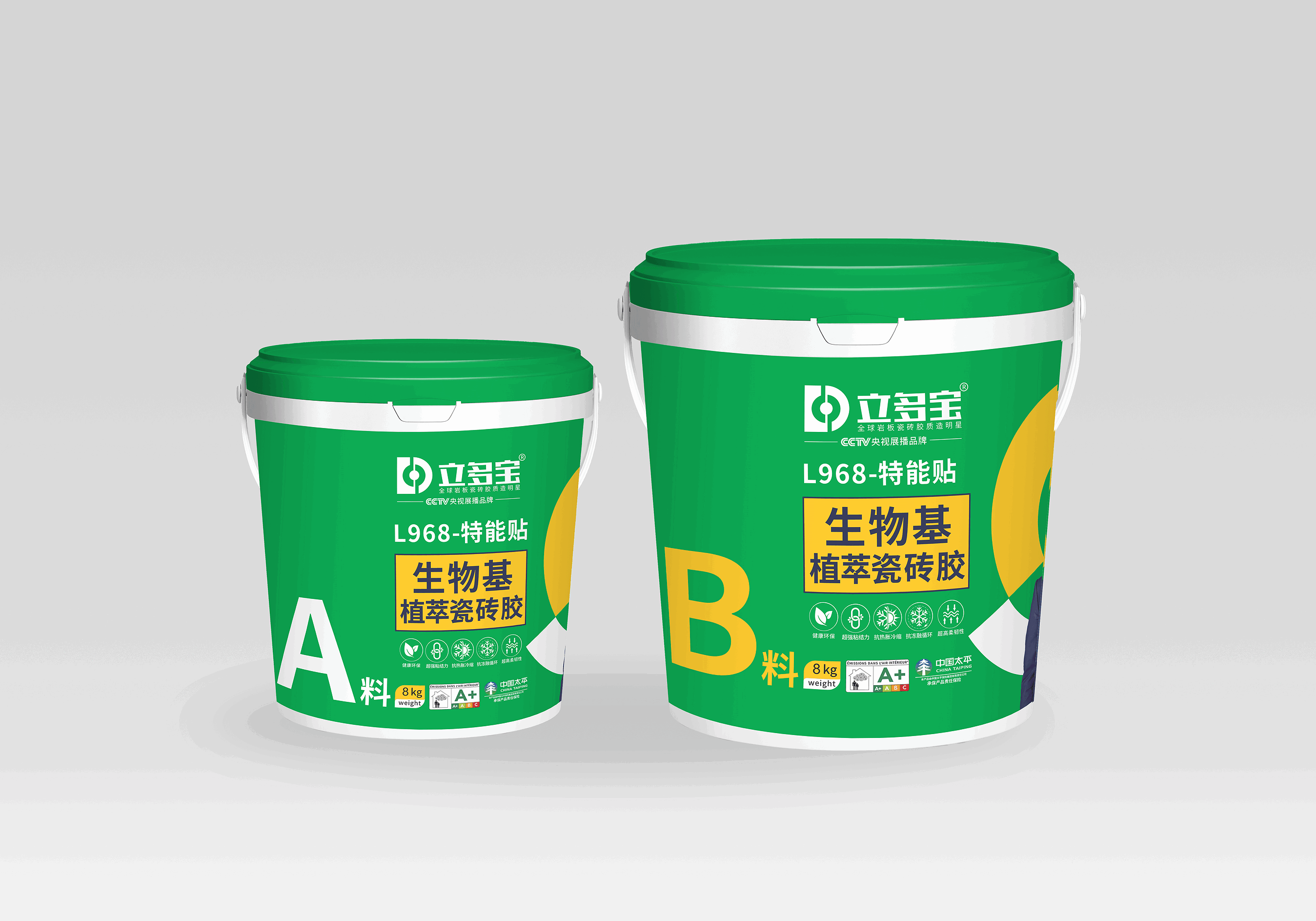 生物基·植萃瓷砖胶-L968特能贴A料和B料16kg